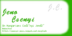 jeno csenyi business card